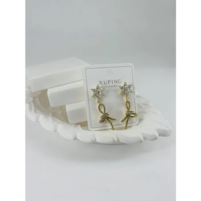 Zirkon Taşlı Pirinç Zirkon Küpe - Kp00362