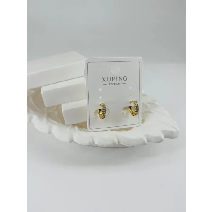 Zirkon Taşlı Pirinç Zirkon Küpe - Kp00323