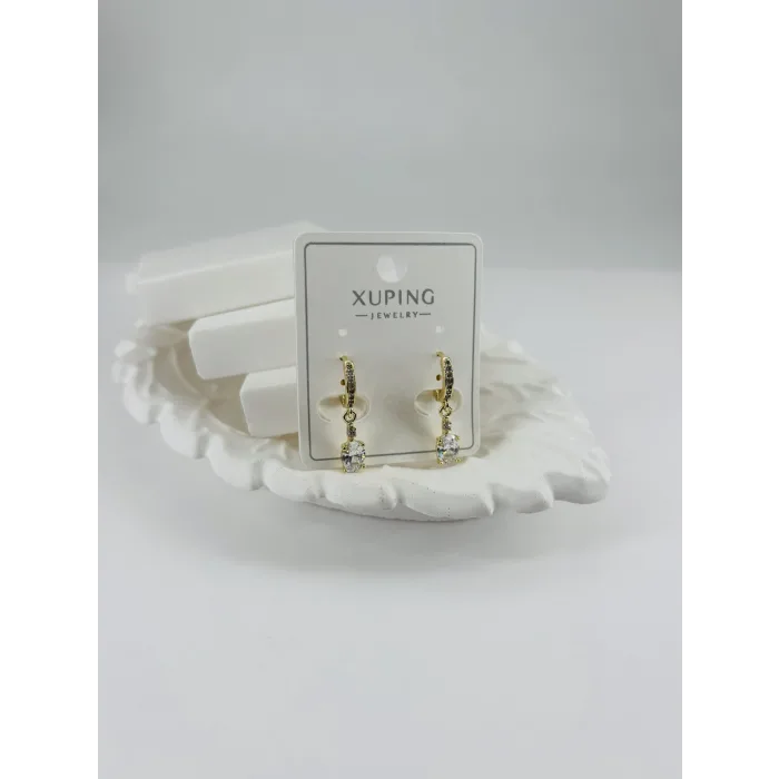 Zirkon Taşlı Pirinç Zirkon Küpe - Kp00350