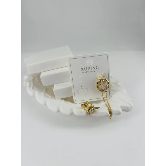 Zirkon Taşlı Pirinç Zirkon Küpe - Kp00316