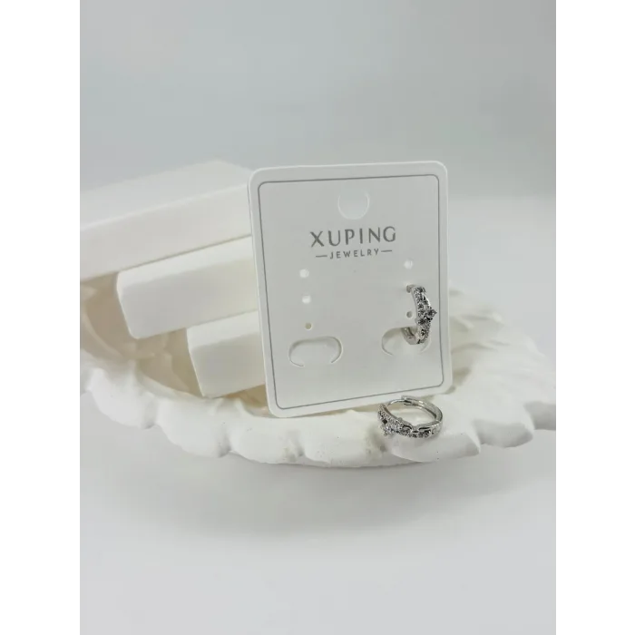 Rodyum Zirkon Taşlı Pirinç Zirkon Küpe - Kp00327