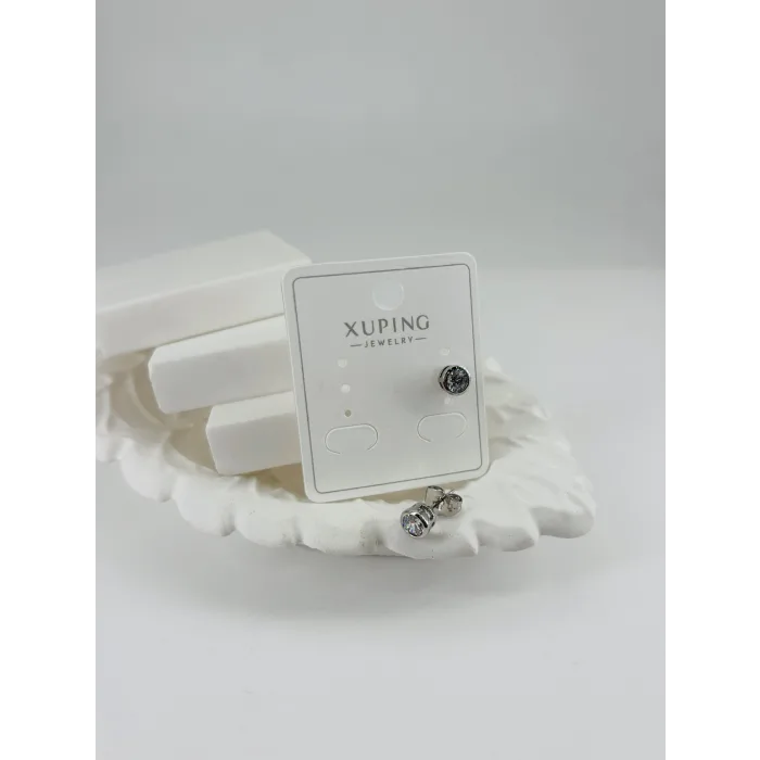Rodyum Zirkon-5 Mm Taşlı Pirinç Zirkon Küpe - Kp00334