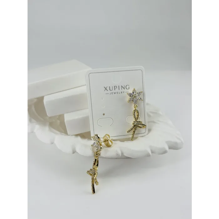 Zirkon Taşlı Pirinç Zirkon Küpe - Kp00362