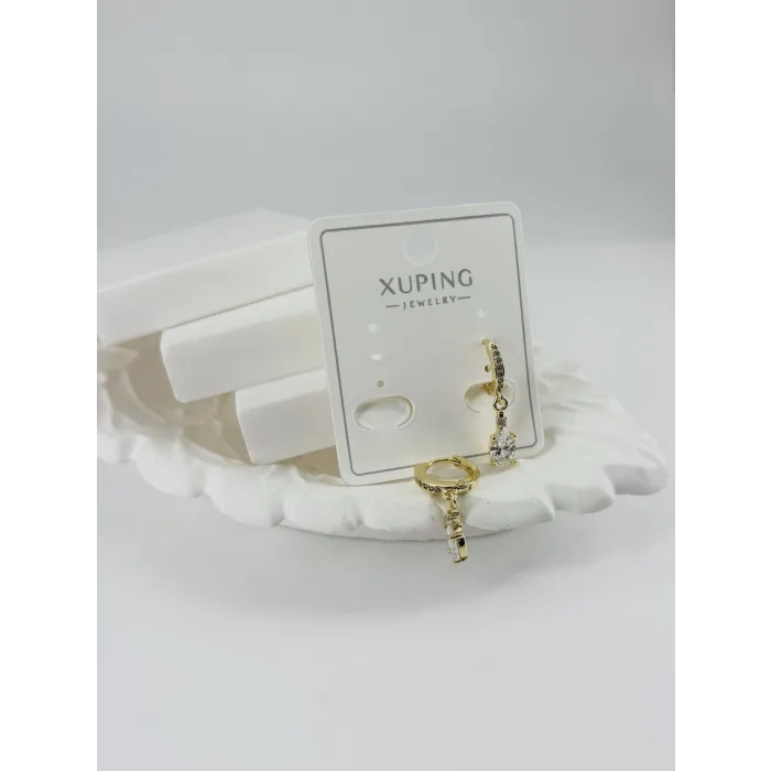 Zirkon Taşlı Pirinç Zirkon Küpe - Kp00350