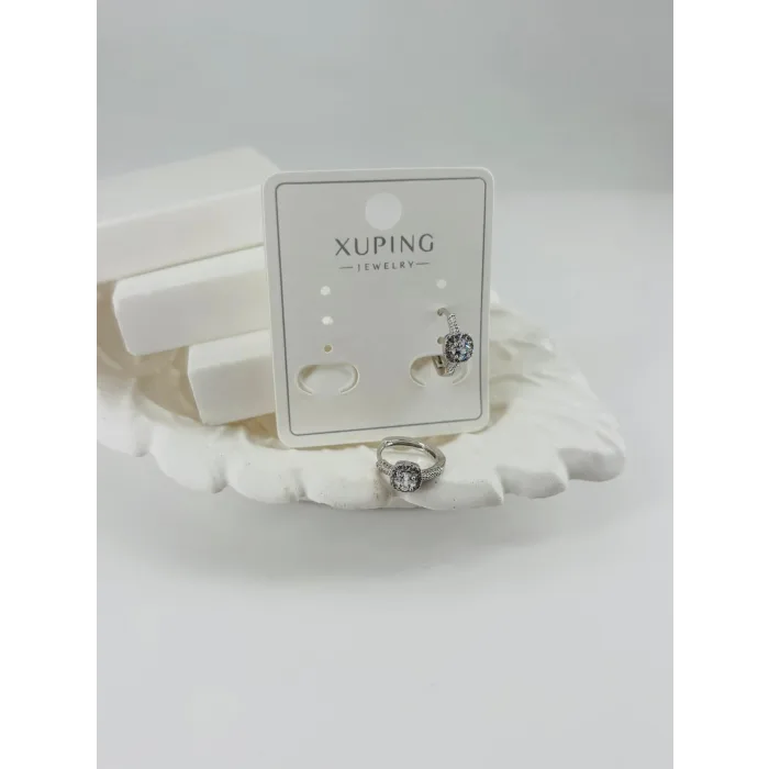 Rodyum Zirkon Taşlı Pirinç Zirkon Küpe - Kp00343