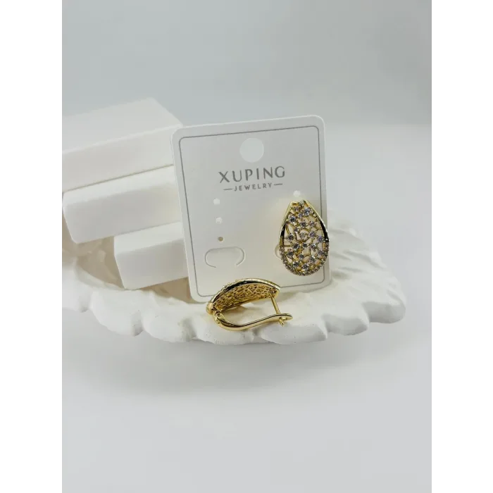 Zirkon Taşlı Pirinç Zirkon Küpe - Kp00340