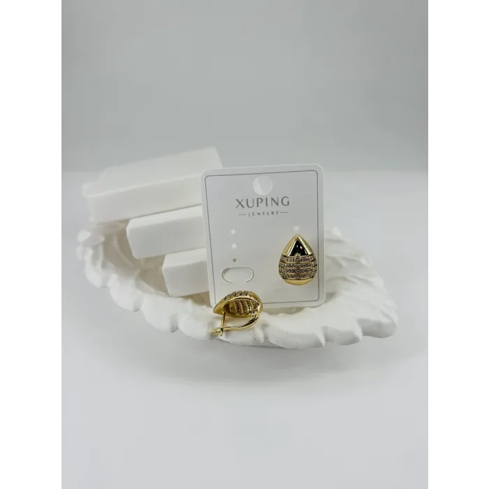 Zirkon Taşlı Pirinç Zirkon Küpe - Kp00358