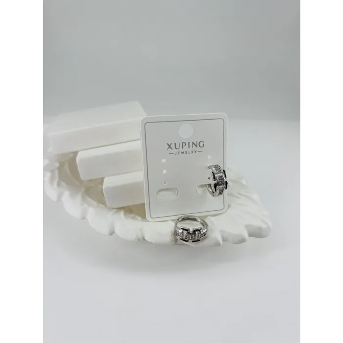 Rodyum Zirkon Taşlı Pirinç Zirkon Küpe - Kp00315