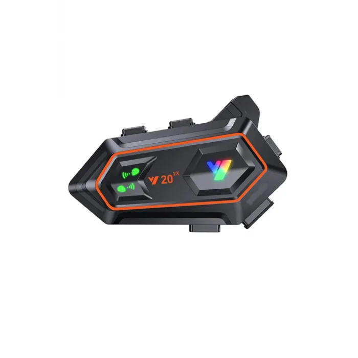 Y20 2x 1000m Telsiz Mesafeli 2 Kişi Bağlantılı Bluetooth Kask Kulaklık Fenerli İntercom