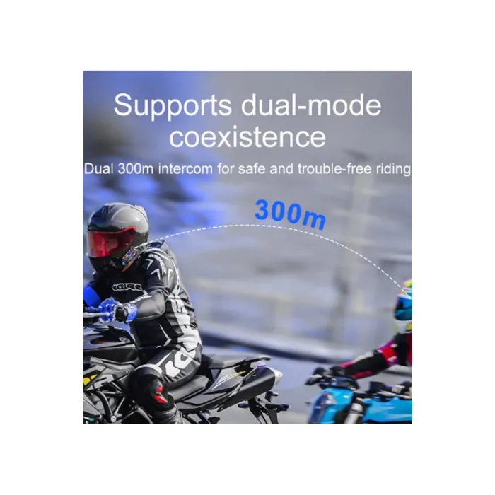 Y20 Max Motosiklet Bluetooth 5.3 Kask Intercom 2 Kişi 300 Metre Eşleşme Özellikli