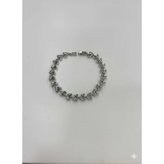 Yaprak Tasarım Taşlı Cm Bileklik - Kbl0436
