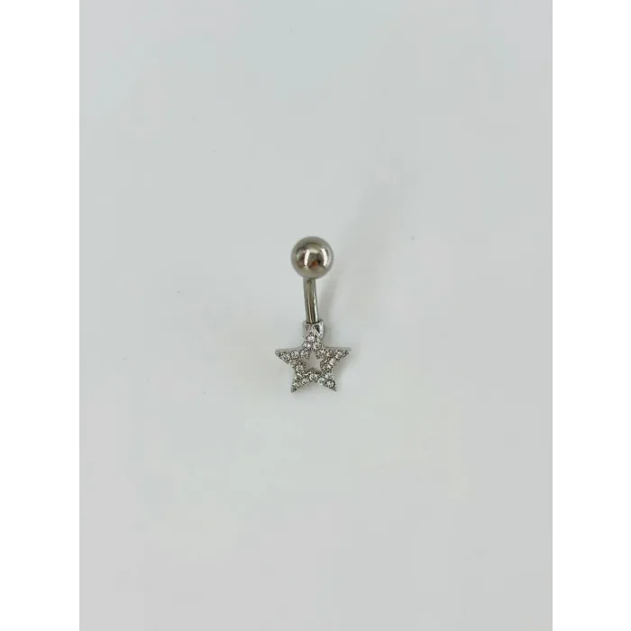Yıldız Detaylı Göbek Piercing - Pg0083