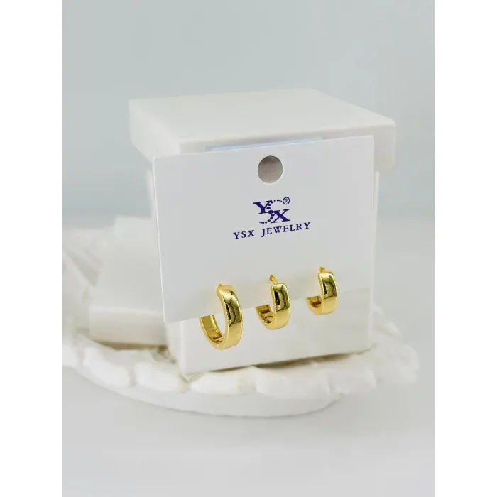 Zirkon Taşlı Üçlü Kombin Küpe - Kp00391