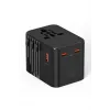 25W Evrensel Seyahat Adaptörü, EU/US/UK/AU Priz Dönüştürücü, 1x USB, 2x Type-C Hızlı Şarj