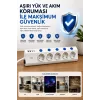 5’li Akım Korumalı Çoklu Priz 2 Metre Kablolu 3680w 16a 5 Anahtarlı 2usb-a 2 Usb-c Pd 20w Hızlı Ftr-28