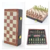 Ahşap Kutulu Metal Taşlı Hazneli Satranç Takımı Alk4226