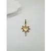 Zirkon Taşlı Pirinç Charmlar - Charm0019