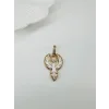 Zirkon- Mine Taşlı Pirinç Charmlar - Charm0014