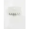 Rodyum  Zirkon Taşlı Pirinç Altılı  Kombin Küpe - Kp00579