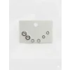 Rodyum Zirkon Taşlı Pirinç Altılı  Kombin Küpe - Kp00630