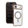 Apple İphone 17 Air Joke Simli Magneticsafe Kılıf - Gold