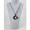 Ay Yıldız Figürlü Çelik Erkek Kolye - Ekl0089