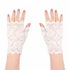 Beyaz Dantel Parmaksız Kısa Eldiven