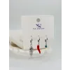 Biber Detaylı Üçlü Kombin Küpe - Kp00542