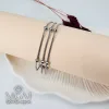 Rodyum Çelik Bileklikler 17+5 Cm Uzatma Payı - Kbl0137