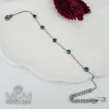 Rodyum Zirkon Renkli Taş Taşlı Çelik Bileklikler 16+5 Cm Uzatma Payı - Kbl0089