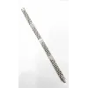 Rodyum Çelik  Erkek Çelik Bileklik Boy 21.5 Cm / En 1 Cm  - Ebl0054