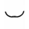 Siyah Çelik  Erkek Çelik Bileklik Boy 21.5 Cm / En 0.9 Mm  - Ebl0033