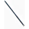 Rodyum-mavi Çelik  Erkek Çelik Bileklik Boy 21.5 Cm / En 0.8 Mm  - Ebl0068