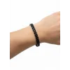 Siyah Çelik  Erkek Çelik Bileklik Boy 21.5 Cm / En 0.6 Mm  - Ebl0074