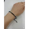 Mavi Çelik  Erkek Çelik Bileklik Boy 18+3 Cm / En 0.4 Mm  - Ebl0035