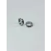 Rodyum Ve Siyah  Çelik Erkek Küpe Çap (9 Mm) Kalınlık (4 Mm) - Ekp0007