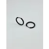 Siyah   Çelik Erkek Küpe Çap (14 Mm) Kalınlık (2 Mm) - Ekp0004