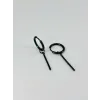 Siyah  Çelik Erkek Küpe Çap (12 Mm) Kalınlık (2 Mm) - Ekp0029