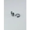 Rodyum Ve Siyah Çelik Erkek Küpe Çap (9 Mm) Kalınlık (4 Mm) - Ekp0006