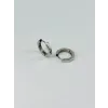 Rodyum   Çelik Erkek Küpe Çap (12 Mm) Kalınlık (3 Mm) - Ekp0012