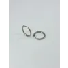 Rodyum  Çelik Erkek Küpe Çap (14 Mm) Kalınlık (2 Mm) - Ekp0005