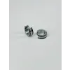 Rodyum Ve Siyah Çelik Erkek Küpe Çap (9 Mm) Kalınlık (5 Mm) - Ekp0009