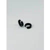Siyah Çelik Erkek Küpe Çap (8 Mm) Kalınlık (4 Mm) - Ekp0031