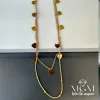 Çelik İkili Kalp Detaylı Kolye - Kl0063