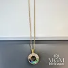 Zirkon-sedef Taşlı Zincir Çelik Uç Kısmı Pirinç Kolyeler 40 + 5 Cm Uzatma Payı - Kl0102