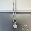 Rodyum Zincir Çelik Uç Kısmı Pirinç Kolyeler 45 + 5 Cm Uzatma Payı - Kl0088