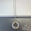 Rodyum Zincir Çelik Uç Kısmı Pirinç Kolyeler 45 + 5 Cm Uzatma Payı - Kl0090