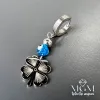 Çelik Yonca Nazar Boncuklu Küpe - Kp00110