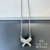 Çelik Zirkon Taşlı Fiyonk Kolye - Kl0151