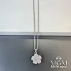 Rodyum Zirkon Taşlı Zincir Çelik Uç Kısmı Pirinç Kolyeler 40 + 5 Cm Uzatma Payı - Kl0129